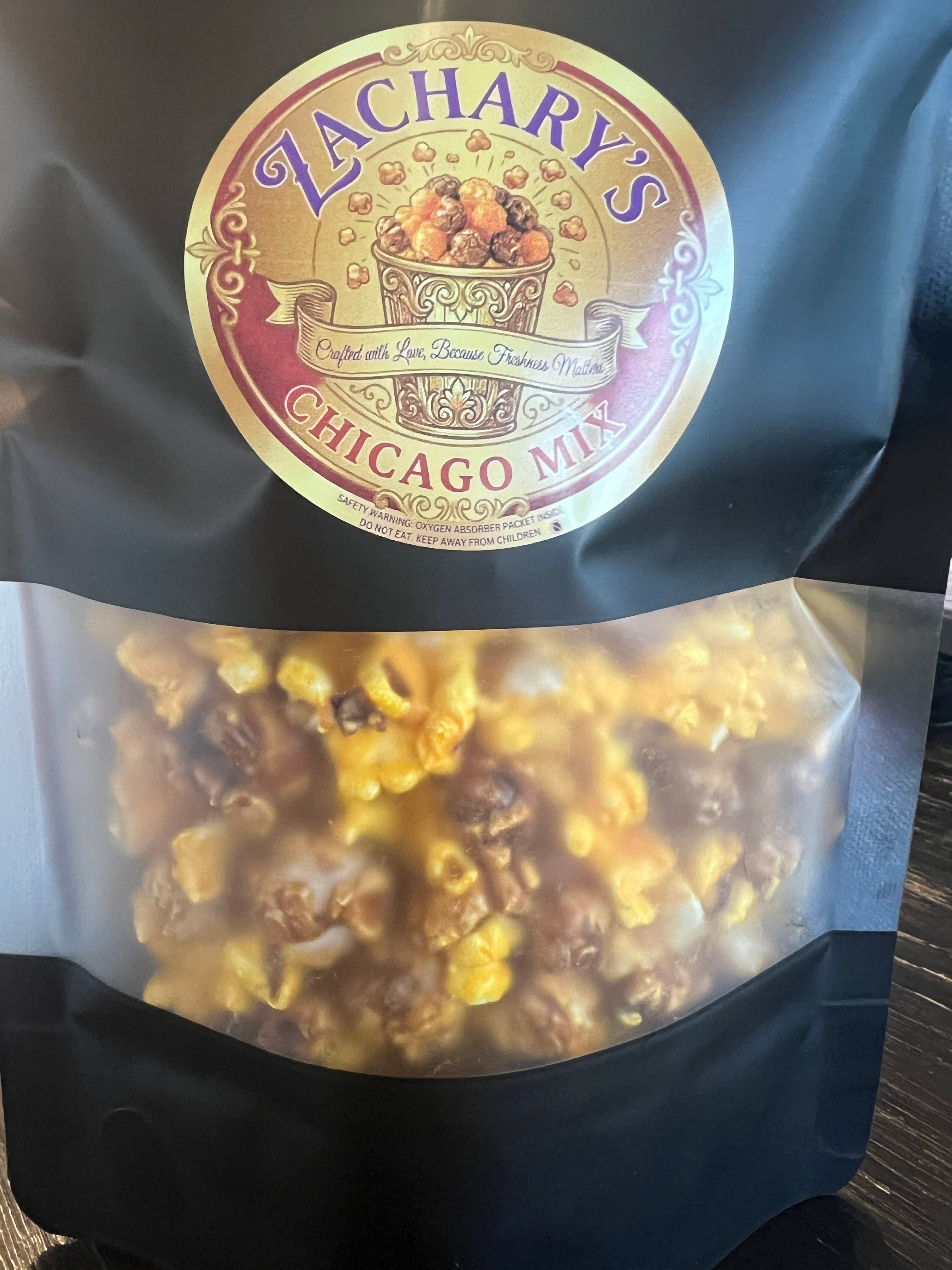 Black Mylar with Window Popcorn