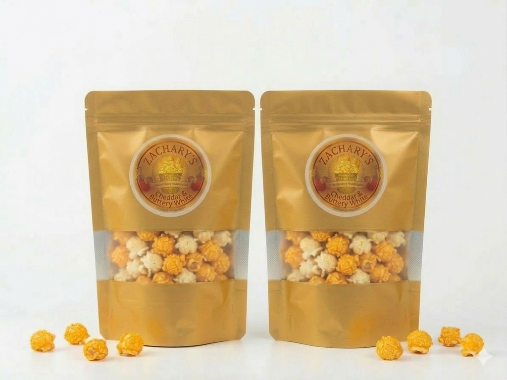 Gold matte popcorn bags for corporate gifting and party favors