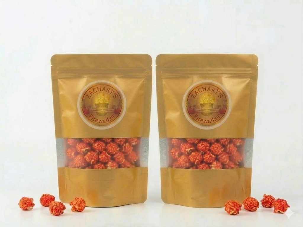 Zachary's gourmet popcorn retail snack bag lineup