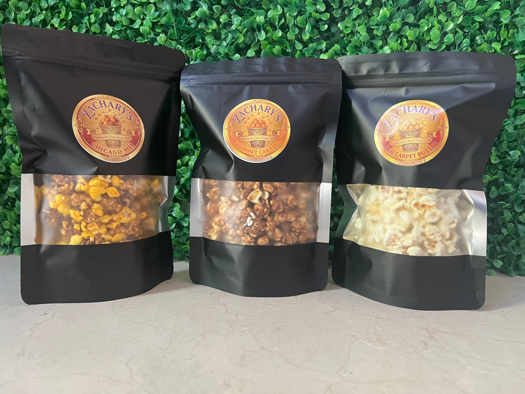 Chicago Mix Gourmet Popcorn – Matte Black 6oz Bags (Case of 24)