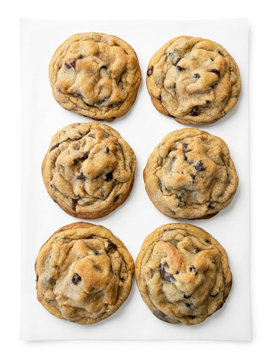 Zachary's Soft & Chewy Chocolate Chip Cookie, chewy crispy on the bottom and soft on top