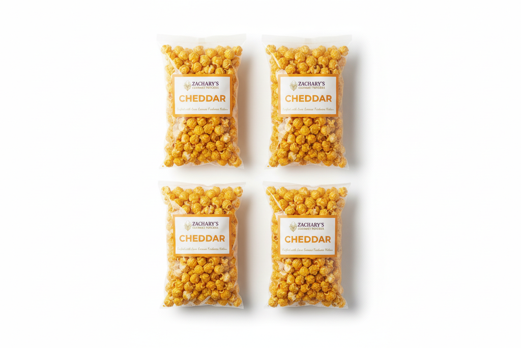 Zachary's Gourmet Cheddar Popcorn 4-pack bundle