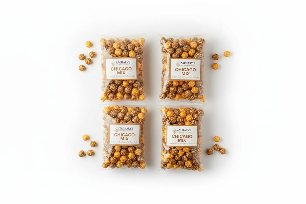 Zachary's Chicago Mix Popcorn 4-pack bundle
